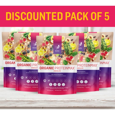 5 x Organic ProteinMax (Chocolate) Family Pack - Discounted pack!